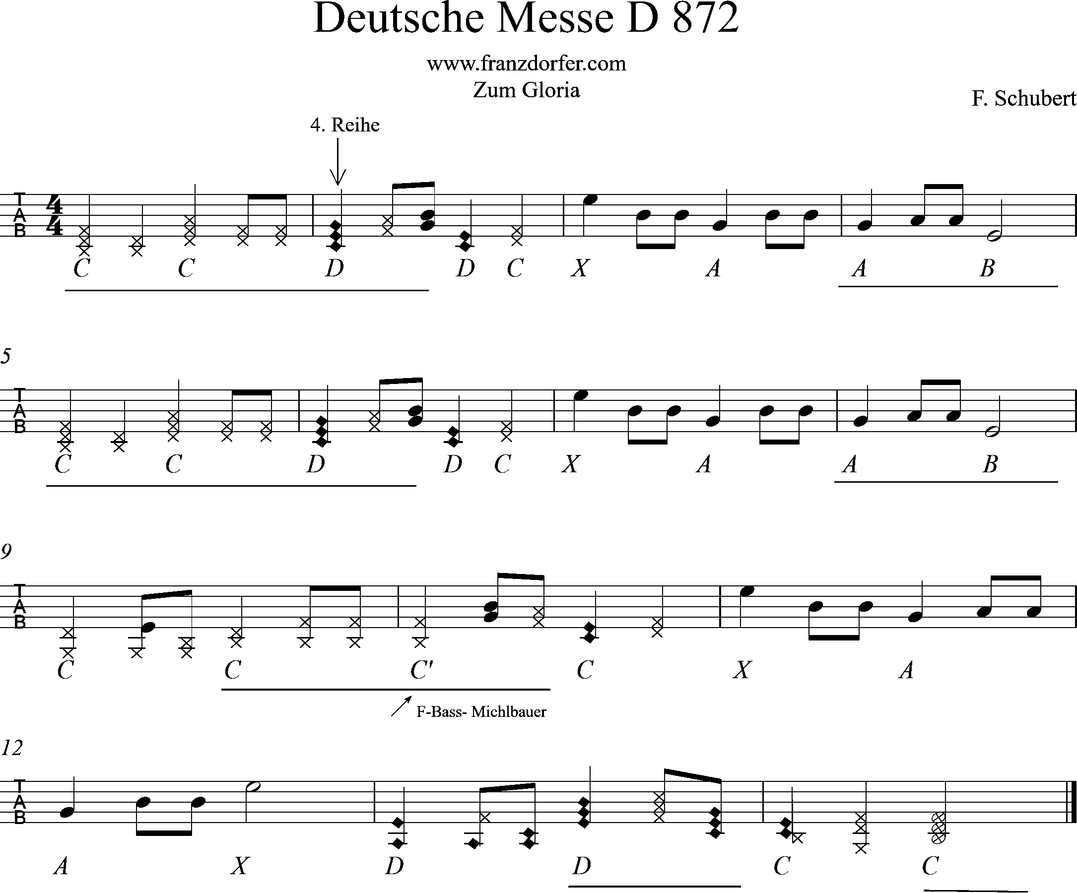 Griffschridt- Gloria-Schubert-Deutsche Msse